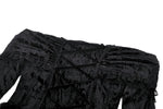Elegant Gothic Cross Embroidered Velvet Dress DW1037