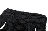 Elegant Gothic Cross Embroidered Velvet Dress DW1037