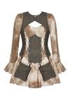 Vintage Steampunk Tie-Dye Dress DW1038