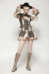 Vintage Steampunk Tie-Dye Dress DW1038