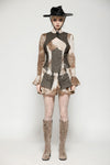 Vintage Steampunk Tie-Dye Dress DW1038