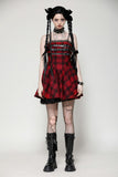 Playful punk red rock dress DW1052