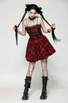 Playful punk red rock dress DW1052