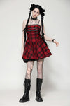 Playful punk red rock dress DW1052