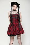 Playful punk red rock dress DW1052