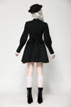 Gothic black and white contrast puff sleeve dress DW1054