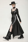 Edgy leather punk asymmetrical dress DW1056