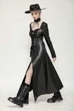 Edgy leather punk asymmetrical dress DW1056