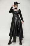 Edgy leather punk asymmetrical dress DW1056