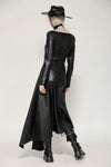 Edgy leather punk asymmetrical dress DW1056