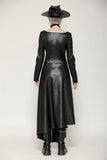 Edgy leather punk asymmetrical dress DW1056