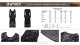 Elegant gothic batwing deep u-neck dress DW1057