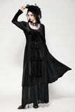 Elegant gothic batwing deep u-neck dress DW1057