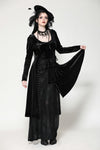 Elegant gothic batwing deep u-neck dress DW1057