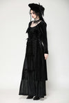 Elegant gothic batwing deep u-neck dress DW1057