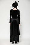 Elegant gothic batwing deep u-neck dress DW1057