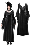 Vintage velvet romantic gothic oversized sleeve dress. DW1060 - Gothlolibeauty