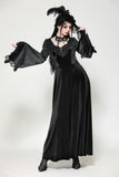 Vintage velvet romantic gothic oversized sleeve dress. DW1060 - Gothlolibeauty