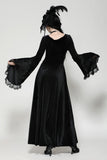 Vintage velvet romantic gothic oversized sleeve dress. DW1060 - Gothlolibeauty