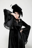 Vintage velvet romantic gothic oversized sleeve dress. DW1060 - Gothlolibeauty