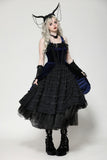 Indigo gothic lolita party doll dress DW1065