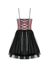 Gothic Lolita Pink Satin Layered Tulle Mini Dress DW1070