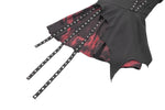 Black and Red Tie-Dye  Irregular Bat Hem Dress DW1076