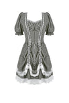 Midnight Masquerade – Noir Striped Circus Dress  DW1079