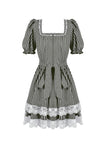 Midnight Masquerade – Noir Striped Circus Dress  DW1079