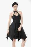 Nocturnal Empress – Gothic Batwing Hem Dress  DW1081