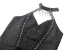 Nocturnal Empress – Gothic Batwing Hem Dress  DW1081