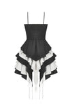 Gothic Lolita Black and White Preppy Bow Dress DW1083