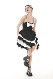 Gothic Lolita Black and White Preppy Bow Dress DW1083