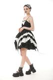 Gothic Lolita Black and White Preppy Bow Dress DW1083