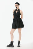 Celestial Bloom Lace Halter Dress DW1095