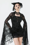 Gothic Embroidered Mesh Dress with Big Sleeves DW1096