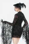 Gothic Embroidered Mesh Dress with Big Sleeves DW1096