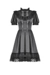 Gothic Lace-Up Lolita Puff Sleeve Dress DW1106