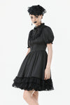 Gothic Lace-Up Lolita Puff Sleeve Dress DW1106