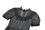 Gothic Lace-Up Lolita Puff Sleeve Dress DW1106