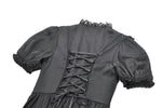 Gothic Lace-Up Lolita Puff Sleeve Dress DW1106