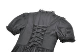 Gothic Lace-Up Lolita Puff Sleeve Dress DW1106