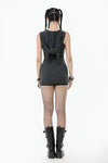 Striped Wolf-Ear Hoodie Dress DW1109