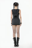 Striped Wolf-Ear Hoodie Dress DW1109
