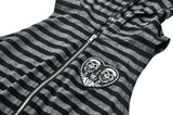 Striped Wolf-Ear Hoodie Dress DW1109