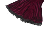 Gothic Duchess Crimson Velvet Puff Dress DW1117