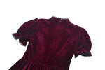 Gothic Duchess Crimson Velvet Puff Dress DW1117