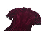 Gothic Duchess Crimson Velvet Puff Dress DW1117