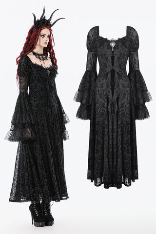 Gothic Royal Jewel-Inspired Vintage Dress DW1123