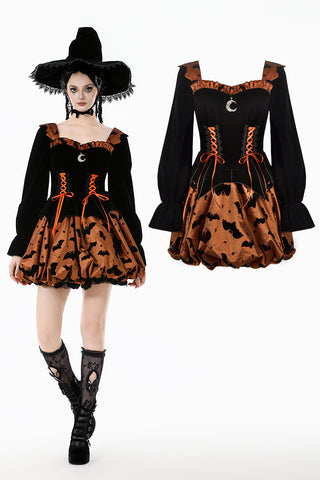 Midnight Bat & Pumpkin Halloween Dress DW1124